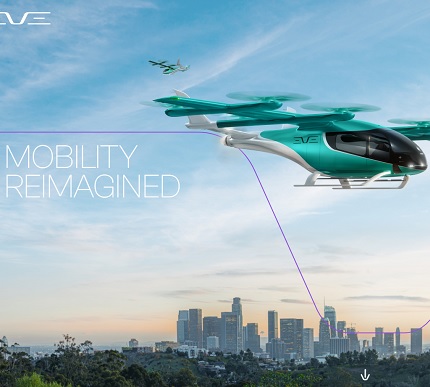 O eVTOL da Eve já tem 2,8 mil intenções de compras em todo o mundo